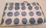 Coach White with Blue Dots Coated Canvas Coin and Credit Card Holder