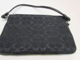 Coach Black Sparkly Signature Canvas Wristlet