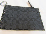 Coach Black Signature Canvas CC & Coin Wallet