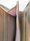 Coach Pleated Gold Leather Wallet