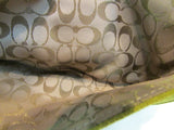 Coach Green Suede White Leather Trim Wristlet
