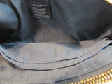Coach Black Pebble Leather Double Zipper Compartment Wristlet