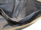Coach Black Pebble Leather Double Zipper Compartment Wristlet