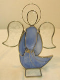 Holly Stained Glass "Your Guardian Angel" - Light Blue