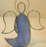 Holly Stained Glass "Your Guardian Angel" - Light Blue