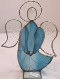 Holly Stained Glass "Your Guardian Angel" - Light Blue
