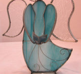 Holly Stained Glass "Your Guardian Angel" - Light Blue