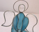 Holly Stained Glass "Your Guardian Angel" - Light Blue
