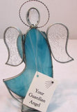 Holly Stained Glass "Your Guardian Angel" - Light Blue