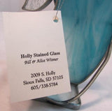 Holly Stained Glass "Your Guardian Angel" - Light Blue