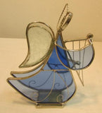 Holly Stained Glass "Your Guardian Angel" - Blue