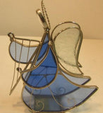 Holly Stained Glass "Your Guardian Angel" - Blue