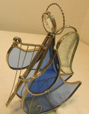 Holly Stained Glass "Your Guardian Angel" - Blue