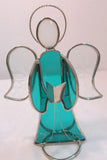 Holly Stained Glass "Your Guardian Angel" - Green