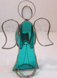 Holly Stained Glass "Your Guardian Angel" - Green