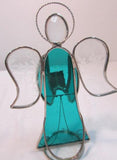Holly Stained Glass "Your Guardian Angel" - Green