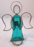 Holly Stained Glass "Your Guardian Angel" - Green