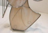 Holly Stained Glass "Your Guardian Angel" - Tan Pearl Swirl