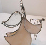 Holly Stained Glass "Your Guardian Angel" - Tan Pearl Swirl