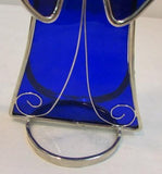 Holly Stained Glass "Your Guardian Angel" - Royal Blue