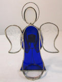 Holly Stained Glass "Your Guardian Angel" - Royal Blue