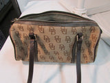Dooney & Bourke Brown Signature Canvas Barrel Shoulder Bag