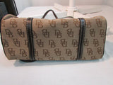 Dooney & Bourke Brown Signature Canvas Barrel Shoulder Bag