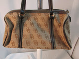 Dooney & Bourke Brown Signature Canvas Barrel Shoulder Bag