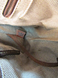 Dooney & Bourke Brown Signature Canvas Barrel Shoulder Bag