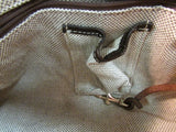 Dooney & Bourke Brown Signature Canvas Barrel Shoulder Bag