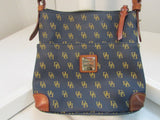 Dooney & Bourke Dark Blue Signature Hard Canvas Crossbody Bag