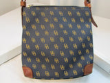 Dooney & Bourke Dark Blue Signature Hard Canvas Crossbody Bag