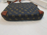 Dooney & Bourke Dark Blue Signature Hard Canvas Crossbody Bag