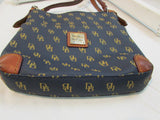 Dooney & Bourke Dark Blue Signature Hard Canvas Crossbody Bag