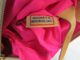 Dooney & Bourke Beige & Cream Canvas Leather Baguette