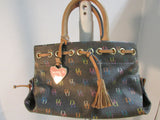 Dooney & Bourke Dark Grey Signature Coated Canvas Small