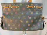 Dooney & Bourke Dark Grey Signature Coated Canvas Small