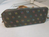 Dooney & Bourke Dark Grey Signature Coated Canvas Small