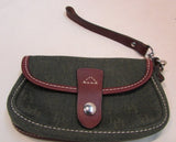 Dooney & Bourke Green Signature Canvas Wristlet