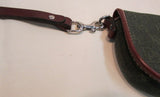 Dooney & Bourke Green Signature Canvas Wristlet