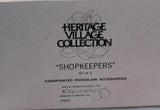 "Shopkeepers" The Heritage Village Collection Porcelain Figurines