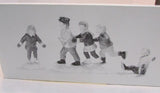 The Original Snow Village "Crack the Whip Skaters" #5171-3