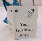 Holly Stained Glass "Your Guardian Angel" - Blue