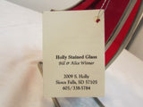 Holly Stained Glass "Your Guardian Angel" - Red