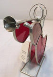 Holly Stained Glass "Your Guardian Angel" - Red