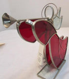 Holly Stained Glass "Your Guardian Angel" - Red