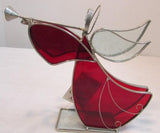 Holly Stained Glass "Your Guardian Angel" - Red