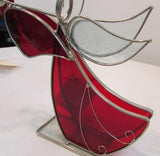 Holly Stained Glass "Your Guardian Angel" - Red