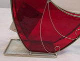 Holly Stained Glass "Your Guardian Angel" - Red