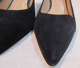 Ron White "Meleina" French Navy Cashmere Suede Pump